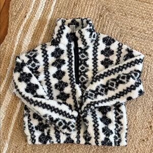 All in Motion Black and White Fleece Jacket